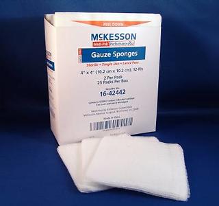 MK GAUZE PRF+ 4X4 12PL STR 25