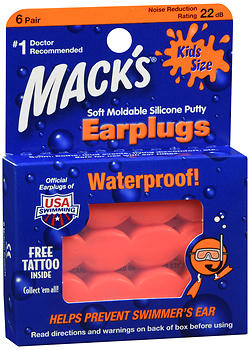 EAR PLUG KIDS SIZE MACKS 6