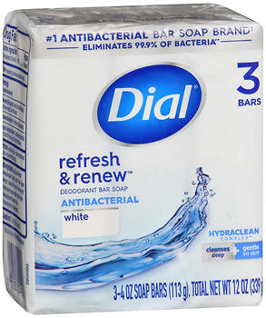 DIAL BAR BATH WHITE 3X4OZ