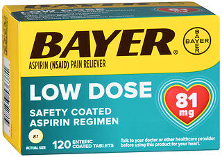 BAYER ASP REGIM TAB 81MG 120