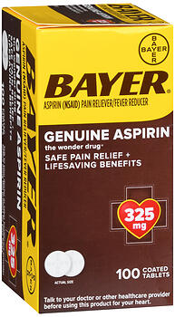 BAYER ASP TAB 325MG 100