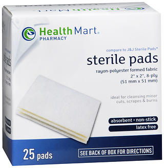 HM GAUZE PAD STRL 2X2 8PLY 25