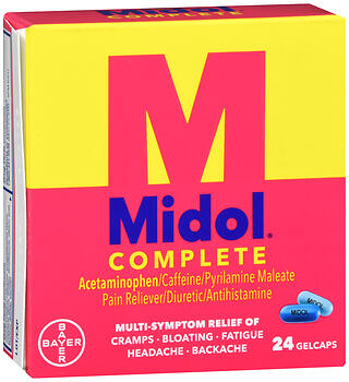 MIDOL GELCAP MENSTR MAX/STR 24