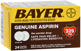 BAYER ASP TAB 325MG 24
