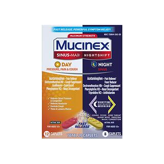 MUCINEX SIN/MAX D/N CAP 20