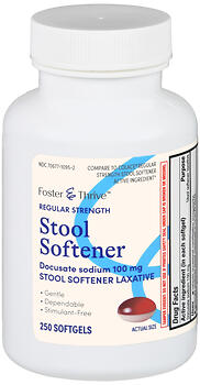 F&T STOOL SOFT SFTGL 100MG 250