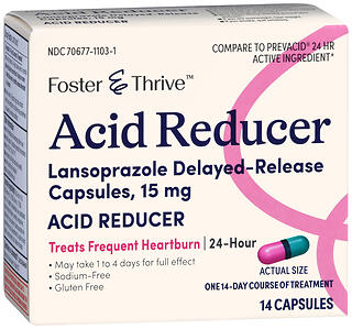 F&T LANSOPRAZOLE 15MG CAP 14