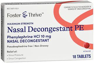 F&T NASAL DECONG PE 10MG TB 18