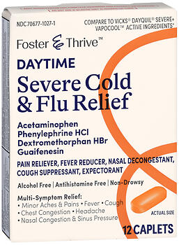 F&T DAYTIME PE COLD FLU CAP 12