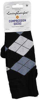 LC SOCK KH ARG 15-20 BK/GRE LG