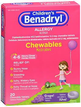 BENADRYL CHEW TAB GRAPE 20