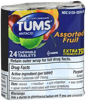 TUMS E-X 3-ROLL ASST CT12