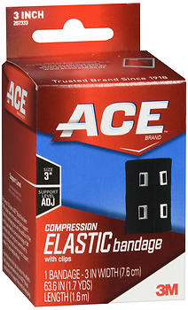 ACE BLK BANDGE W CLIPS 3