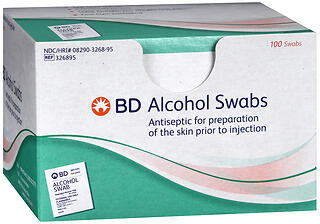 ALCOHOL SWAB REG 326895 BD 100