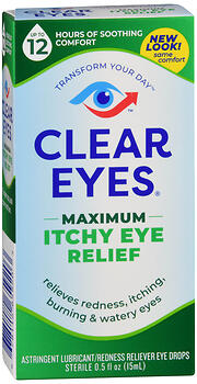CLEAR EYES MAX ITCHY REL 0.5OZ