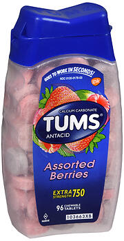 TUMS E-X TAB ASST BERRIES   96