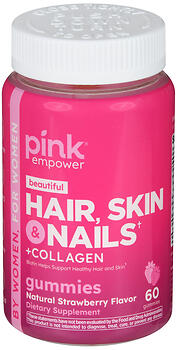 NT PINK HAIR SKIN/NAIL GUMY 60