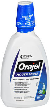 ORAJEL MOUTH SORE RINSE   16OZ