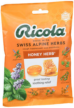 RICOLA THR/DRP HONEY-HERB   24