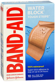 BAND-AID TGH/STRP WTRPRF XL 10