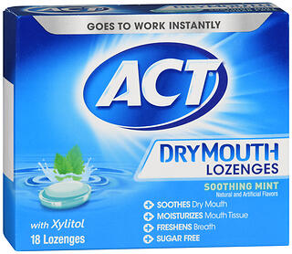 ACT DRY MOUTH LOZ  MINT 18