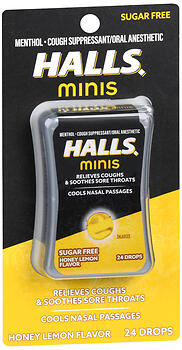 HALLS S/F MINI'S HNY/LMN 24CT