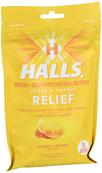 HALLS C/DRP HONEY LEMON  BAG30