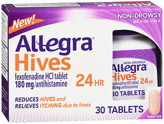 ALLEGRA HIVES 180MG 24HR TB30