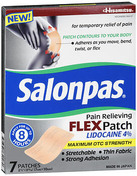 SALONPAS PAIN FLEX PATCH LIDO7