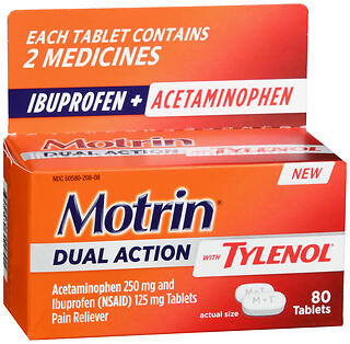 MOTRIN DUAL ACT/TYLENOL CAP 80