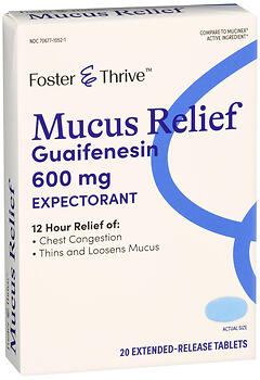 F&T MUCUS ER TAB 600MG    20