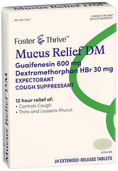 F&T MUCUS REL DM 600MG CPL 20