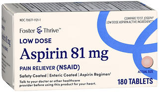 F&T ASPIRIN E/C LOW/DS 180 TAB