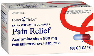 F&T PAIN REL 500MG XS 100 CAP