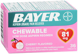 BAYER ASP CHEW TAB CHERRY   36