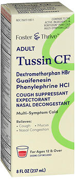 F&T TUSSIN CF LIQ PE 8OZ