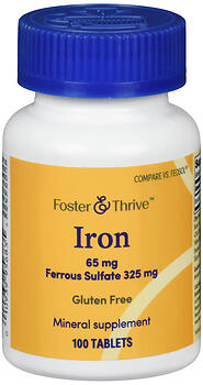 F&T FERR SULF IRON 65MG TB 100