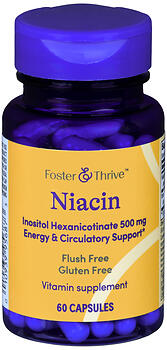 F&T NIACIN F/F 500MG CP 60