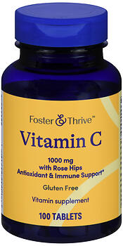 F&T VIT C  W/RH 1000MG TAB 100