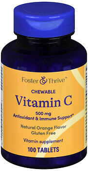 F&T VIT C 500MG ORNG CHEW 100
