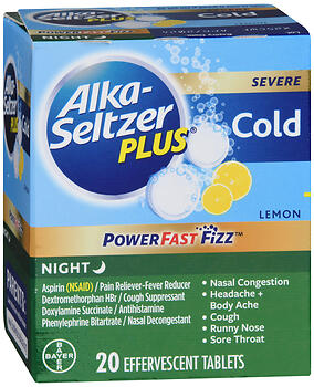 ALKA-SELTZ SVR COLD NGT LEM 24