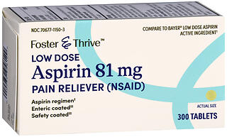 F&T ASPIRIN E/C 81MG TAB 300