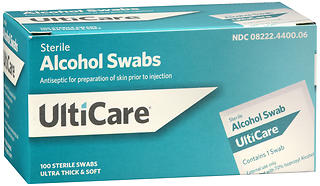 ALCOHOL PREP PAD ULTICAR CT100