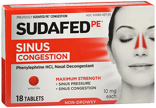 SUDAFED PE CONGEST TAB 18