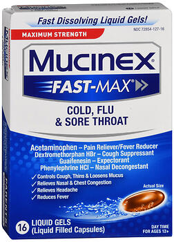 MUCINEX F/MAX CLD/FLU LQGL 16