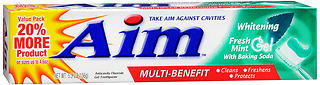 AIM T/P MINT WHITE GEL 5.5OZ