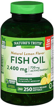 NT FISH OIL2400MG LEM SFTGL250