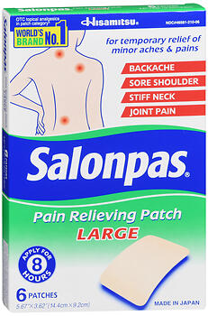 SALONPAS PAIN PATCH LARGE 6