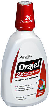 ORAJEL TOOTHACHE RINSE 16OZ