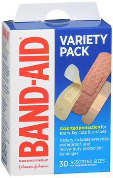 BANDAID VARIETY ASSORTED 30CT